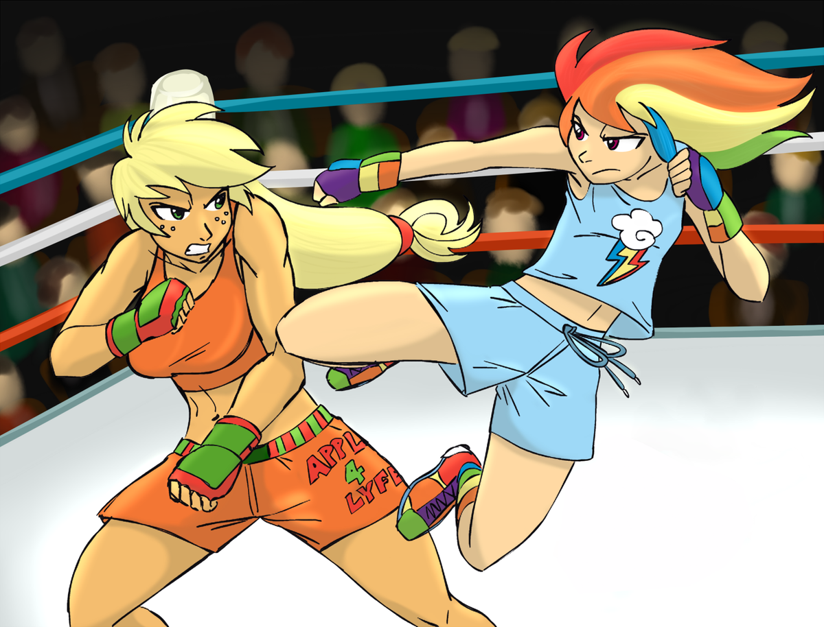 FANMADE human Applejack and Rainbow Dash