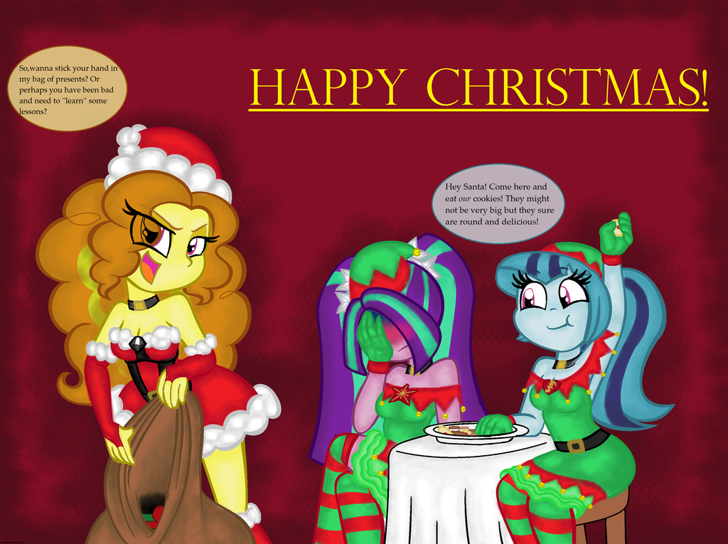 dazzlings happy christmas  by thegreatca