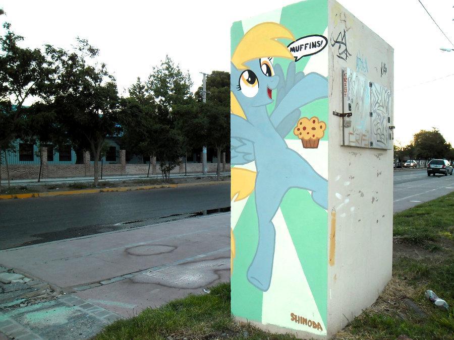 derpy hooves graffiti another view by sh