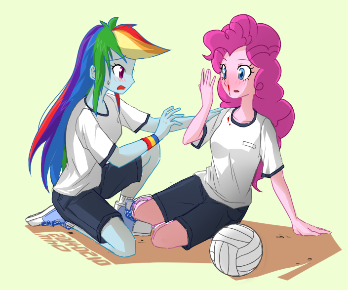 rainbowdash x pinkiepie ver  eqg  by sie