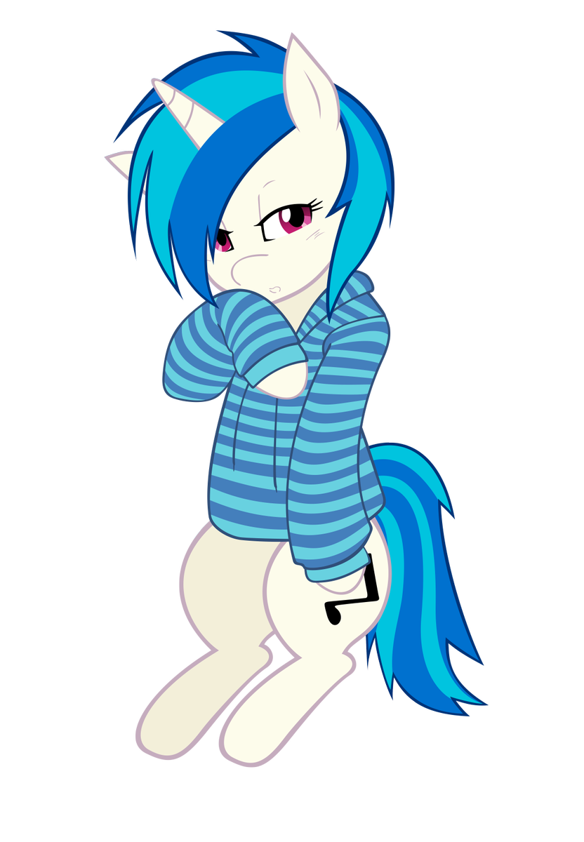 vinyl scratch in a hoodie by jjbanton-d5