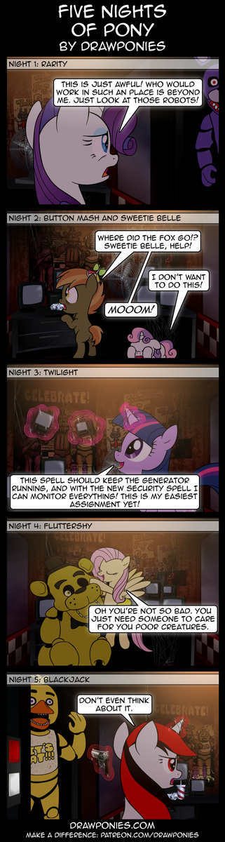 five nights of pony by drawponies-d8kfyf