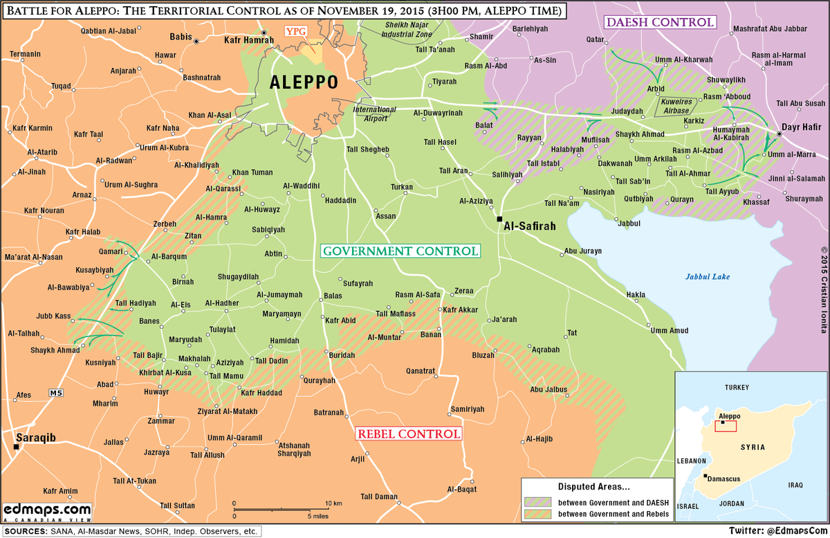 Syria Battle for Aleppo November 19 3PM
