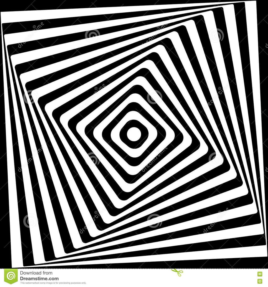 abstrakte-quadrat-spiralen-schwarzweiss-
