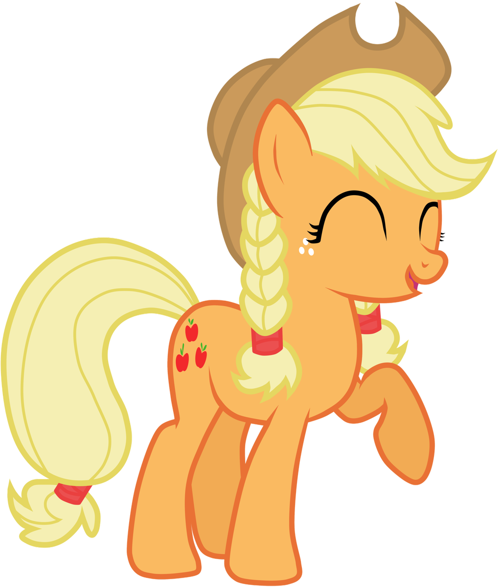 applejack with a pigtail by jennieoo d52