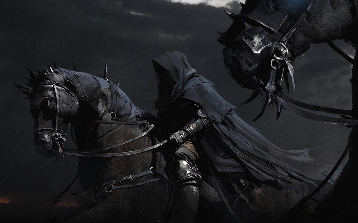 Fantasy art horses nazgul ringwraith lor