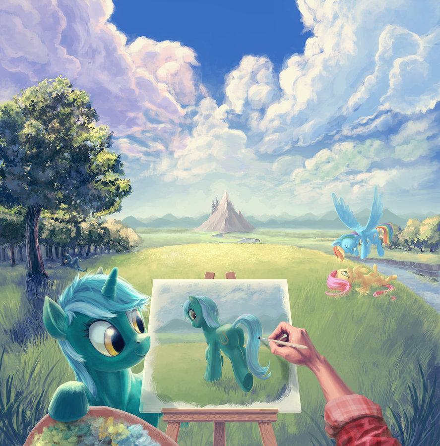 painter in equestria by hunternif-d8ytmk