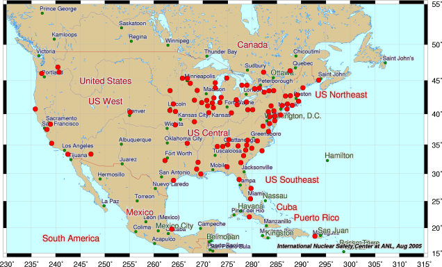 AKWs Nord Amerika