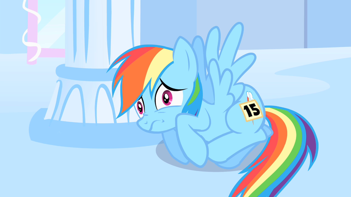 Rainbow Dash very scared S1E16