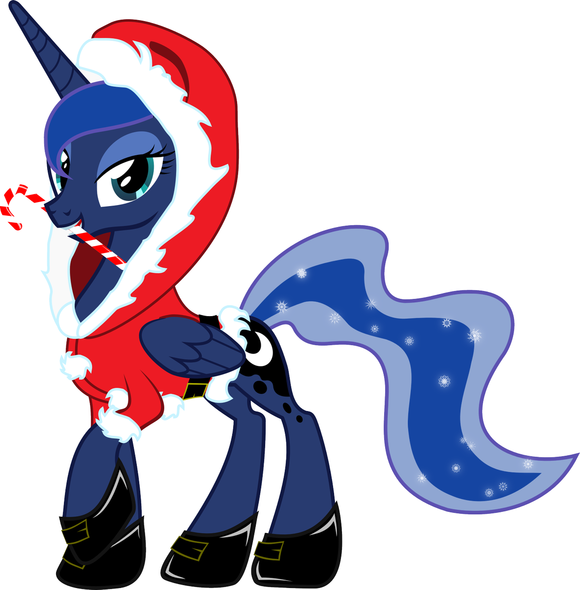Princess Luna Christmas Pony by artist-u