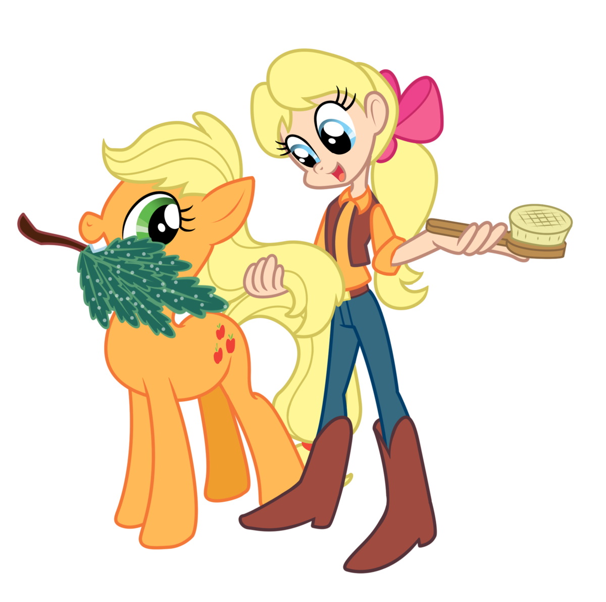 my little pony   applejack and megan by 