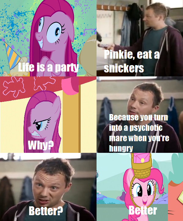 pinkie  eat a snickers by alexiscool33-d
