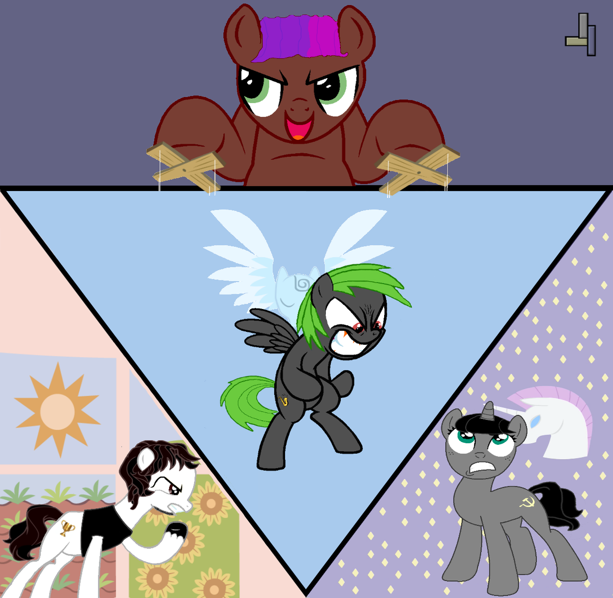 the allmy brony pony race fight by lyrao