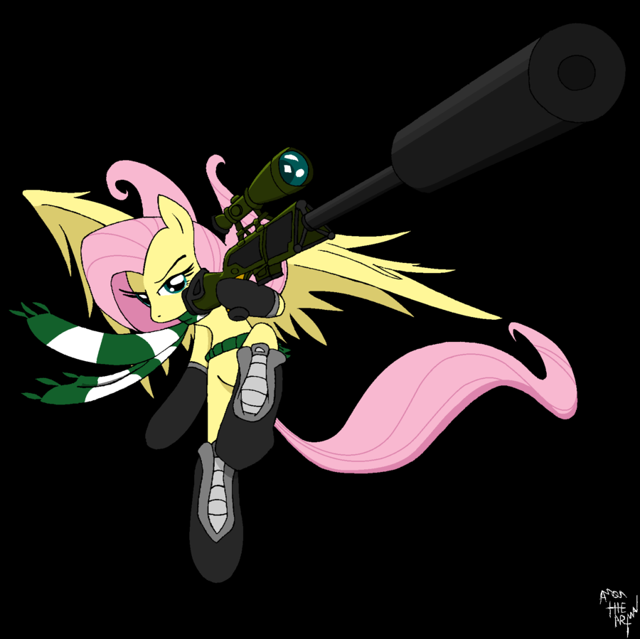 fluttershy sniper fluttersnipe by amosth