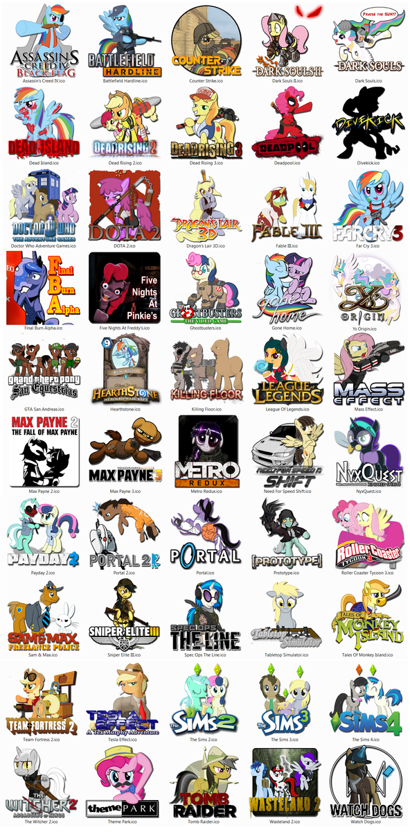 more ponified game icons by fancycat2008
