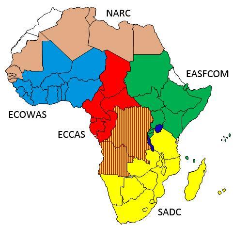 Map of the partitioning of RECs and RMs 