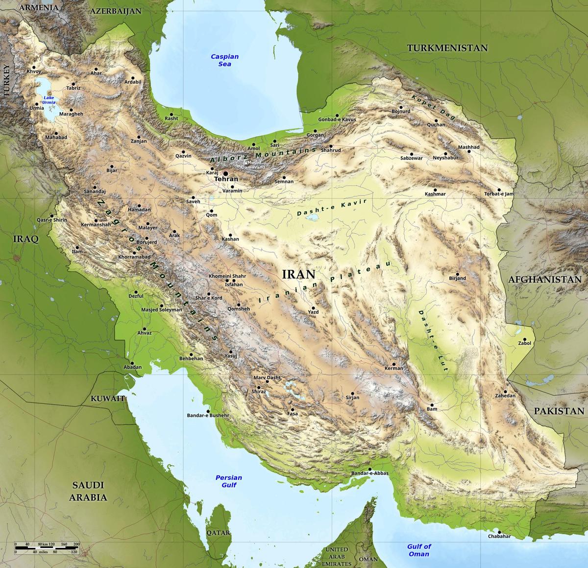 relief map of iran-credit blue green atl