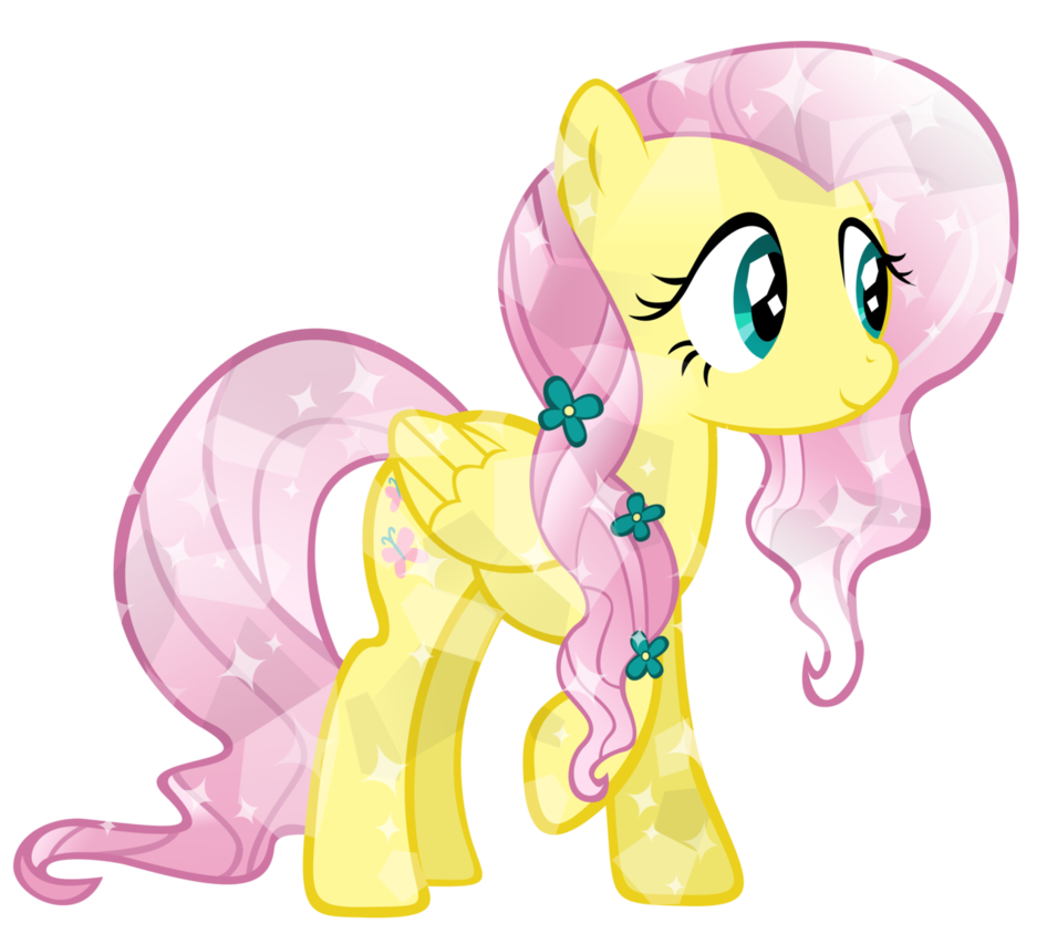 crystal fluttershy by kibbiethegreat-d5l