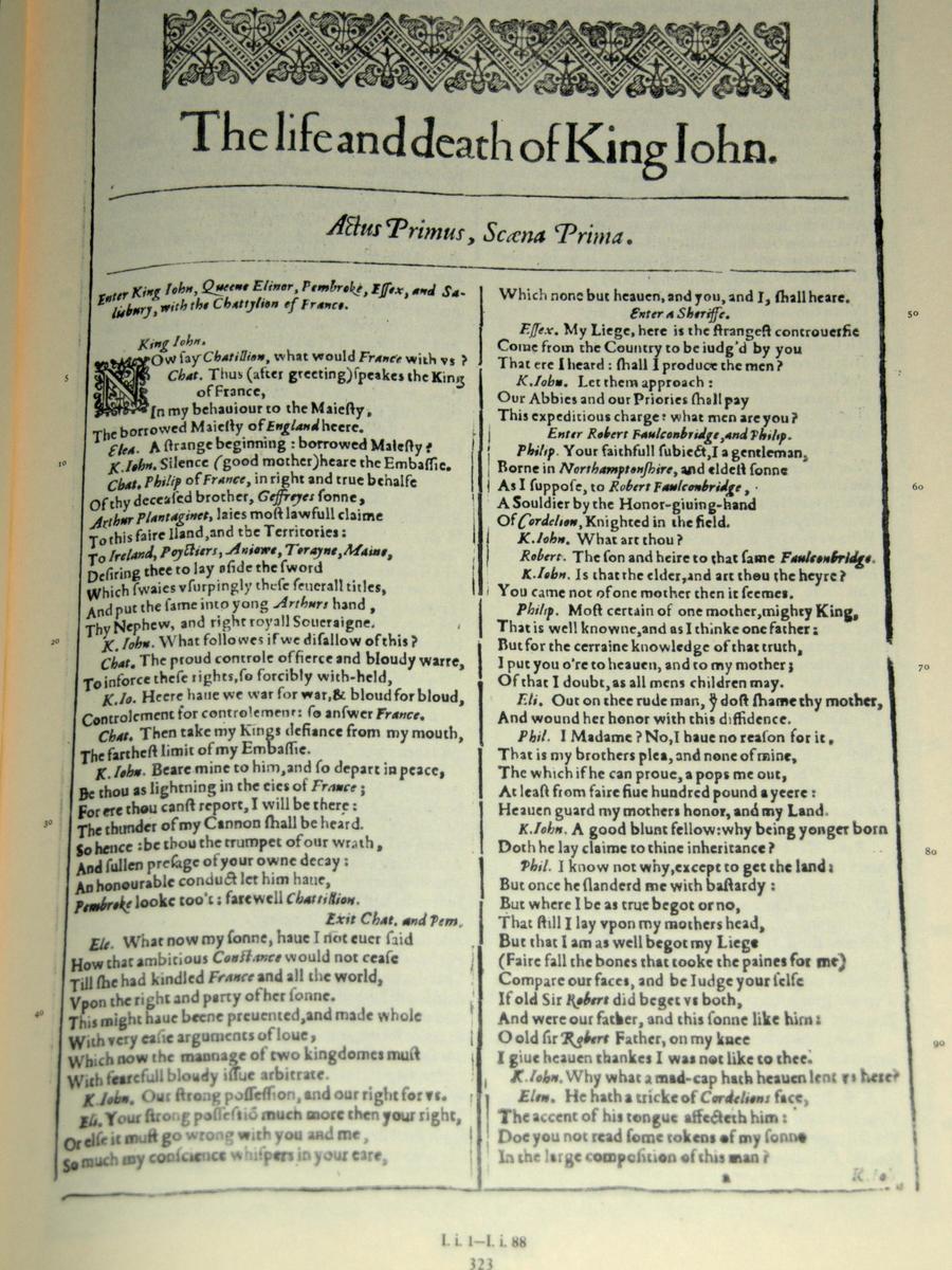 FirstFolioKingJohn