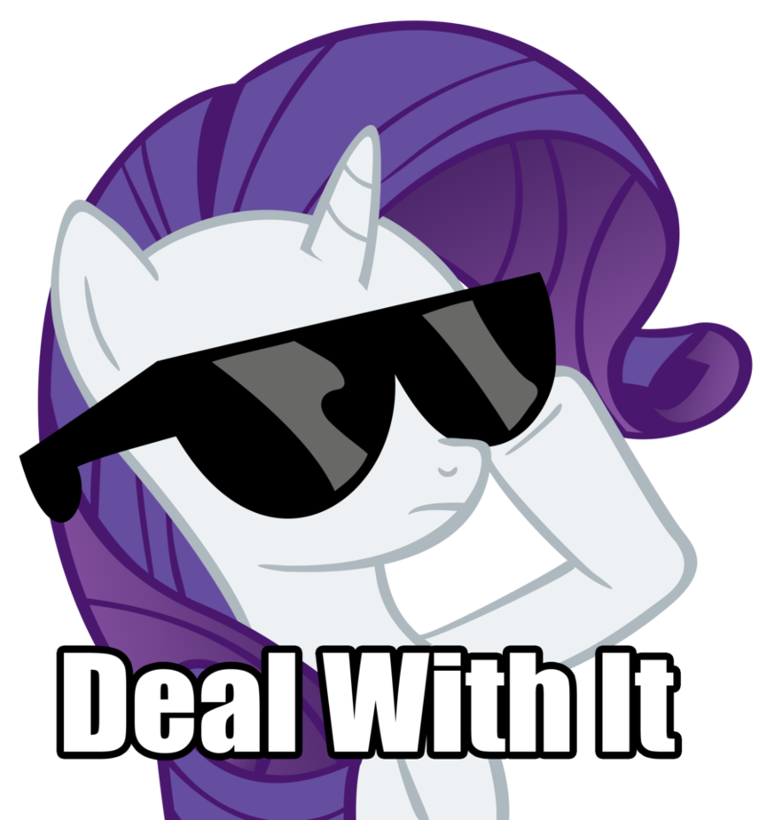 deal with it    rarity style by j brony-