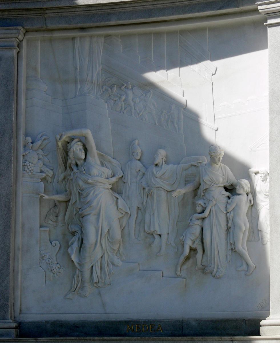 Wien Grillparzerdenkmal Relief Medea