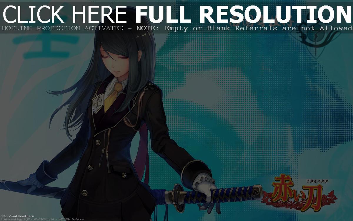 Black-hair-blue-katana-long-hair-sword-h