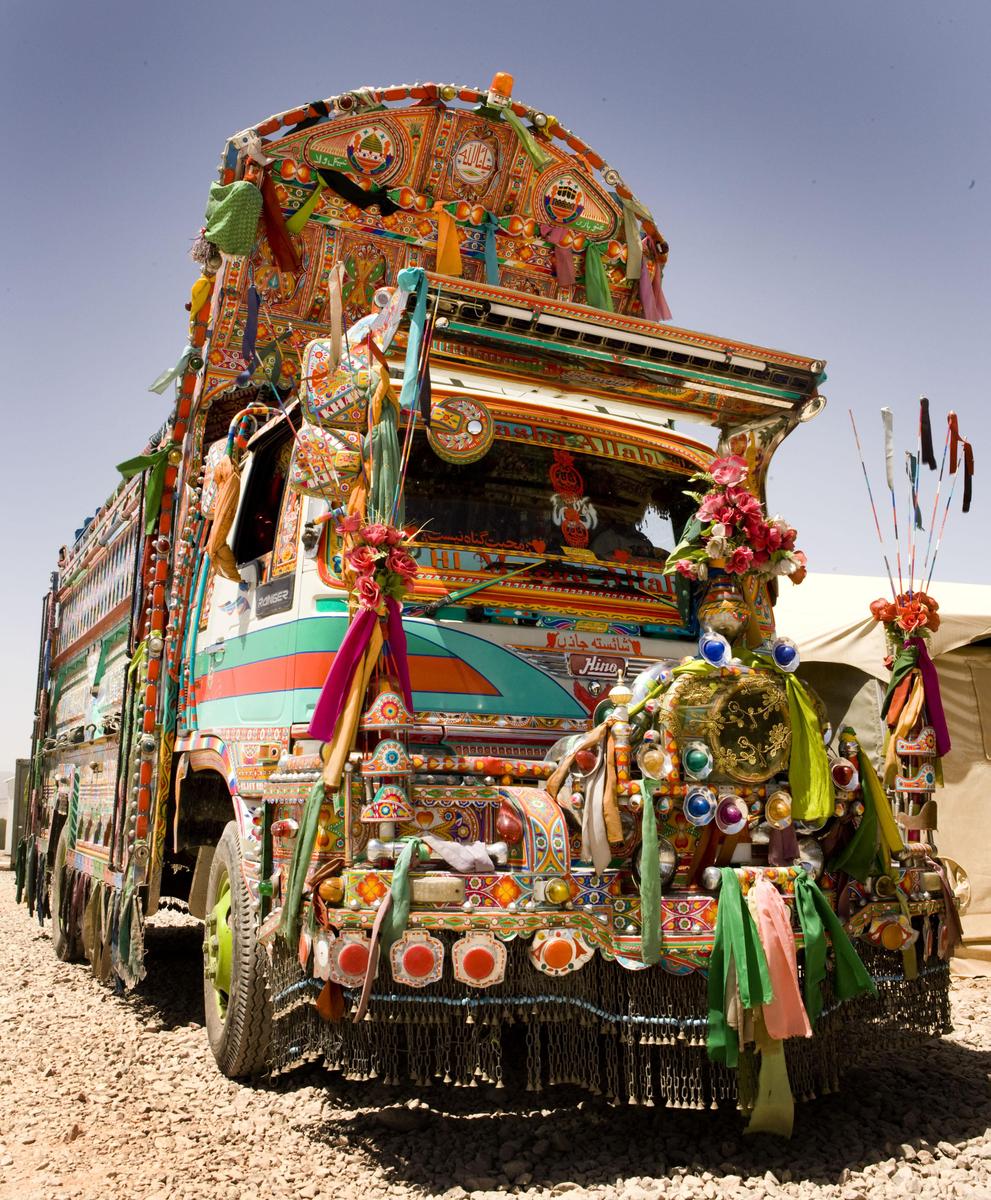 Colourful afghan truck