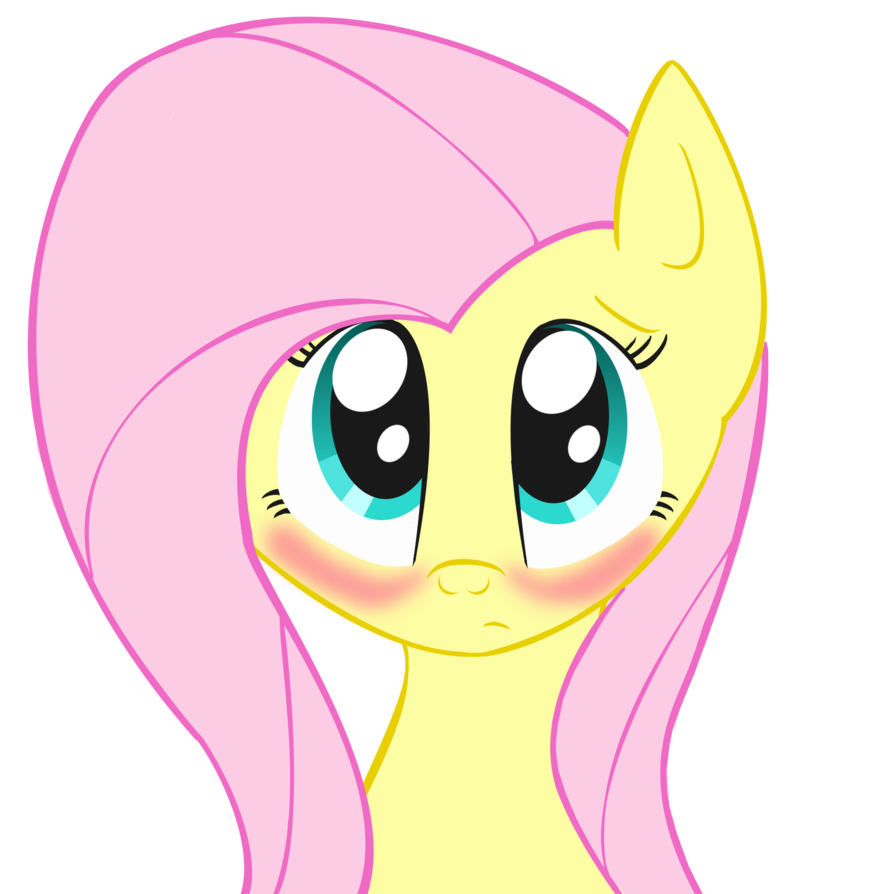 fluttershy blush by agussska-d5k2ra0