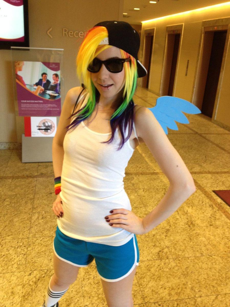 my rainbow dash cosplay for anime north 