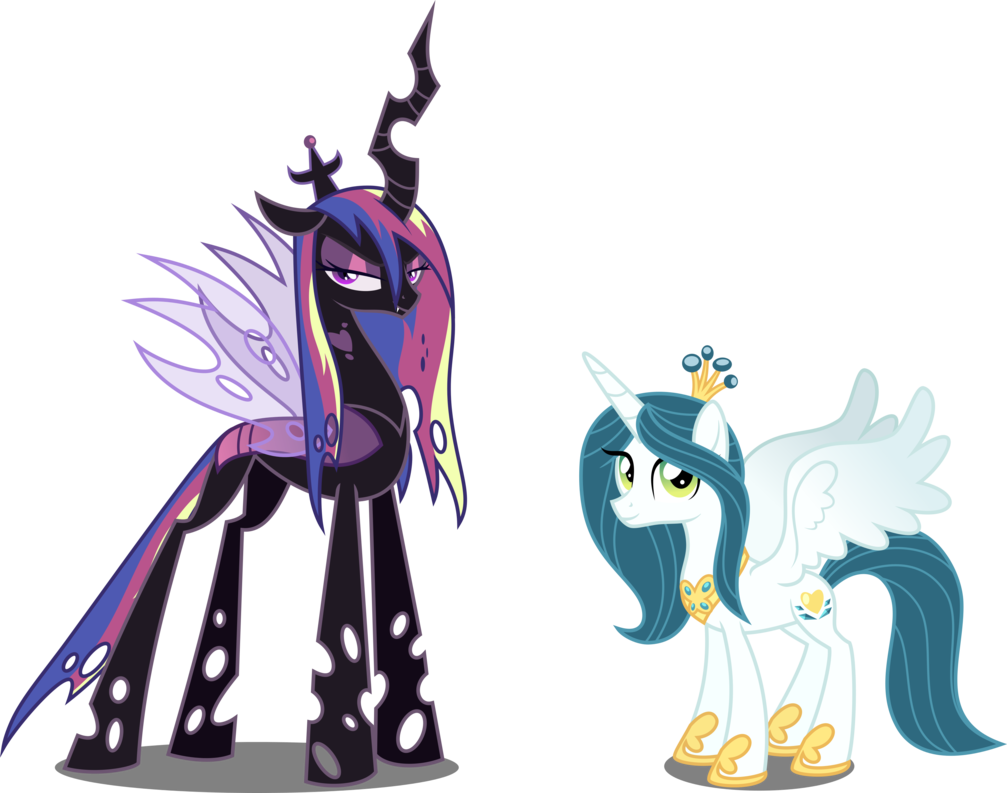 au queen cadance and princess chrysalis 