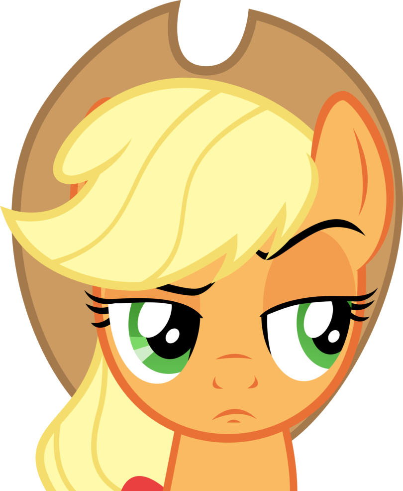 applejack raises her eyebrow by themajes