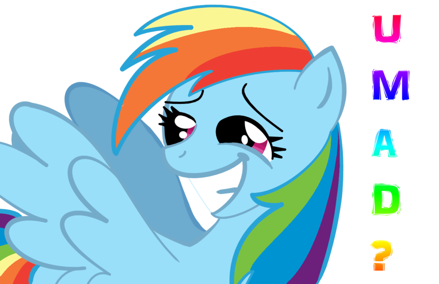 rainbow dash   u mad  by isora683-d4rqxh