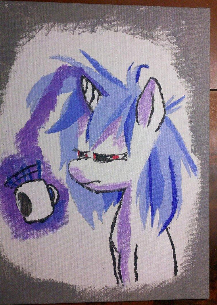 vinyl scratch before she  s had her morn