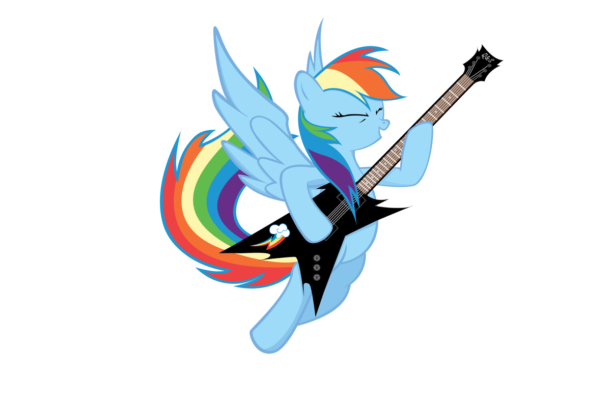 rainbow dash  lead guitar by reversalx-d