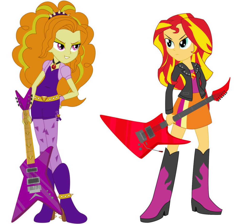 sunset shimmer vs adagio dazzle by algoo