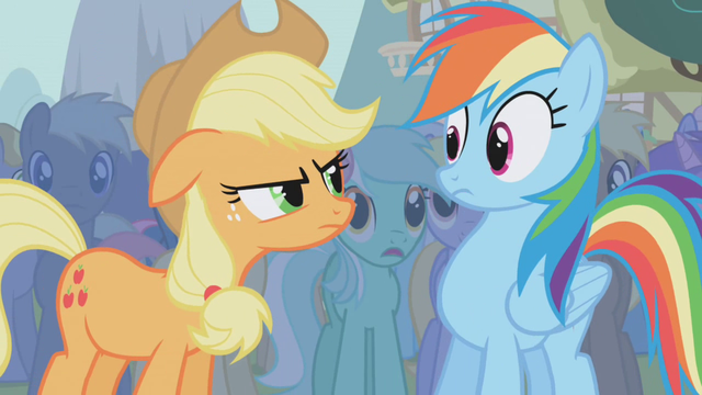 640px-Applejack mad at Rainbow Dash S1E0