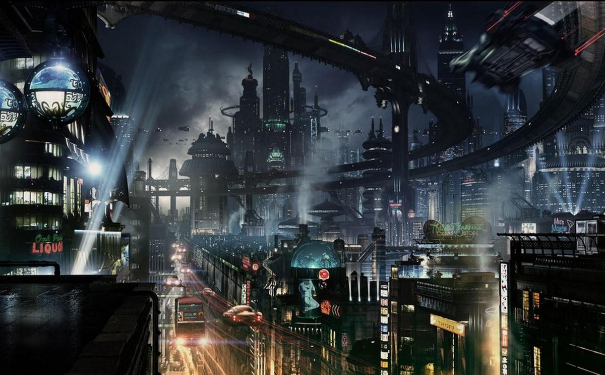 cyberpunk city