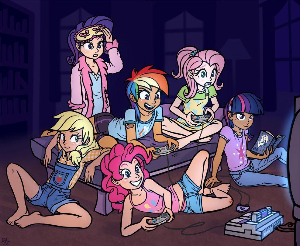 my little sleepover by sorcerushorserus-