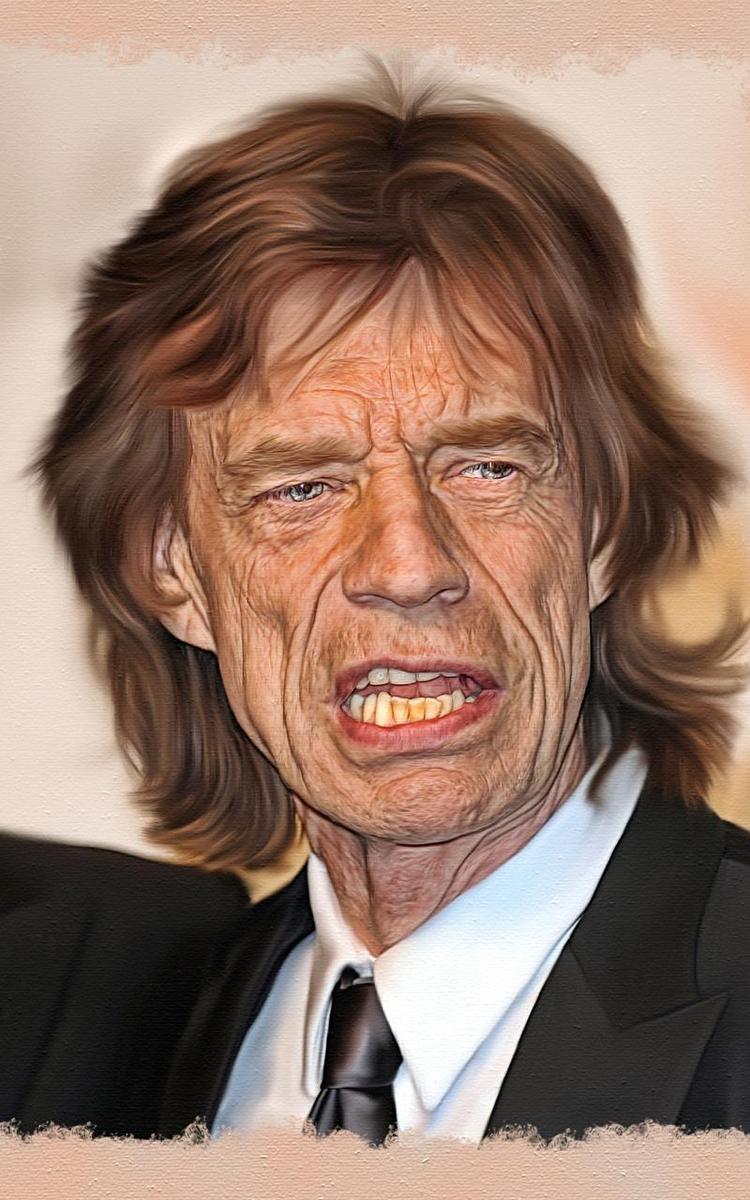 Men Mick Jagger Rolling Stones Face 5192