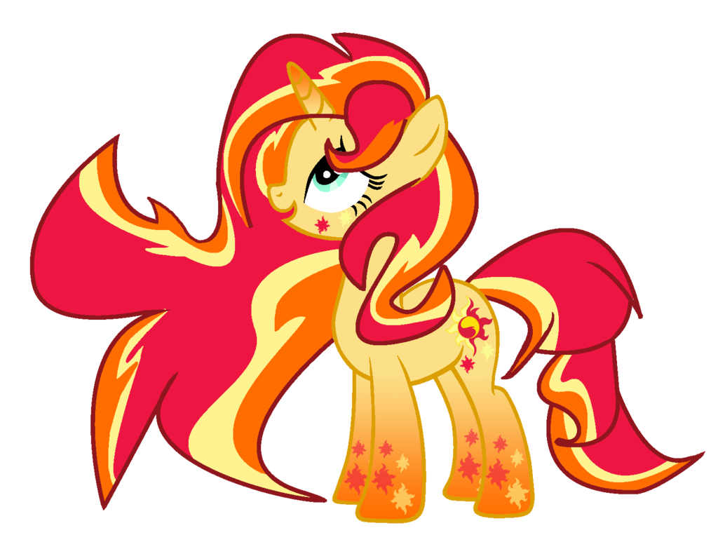 rainbow power sunset shimmer by official