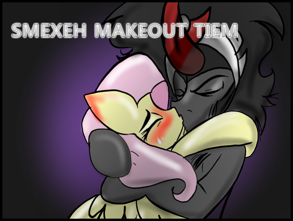 sombitch and fluttershy kiss more by som