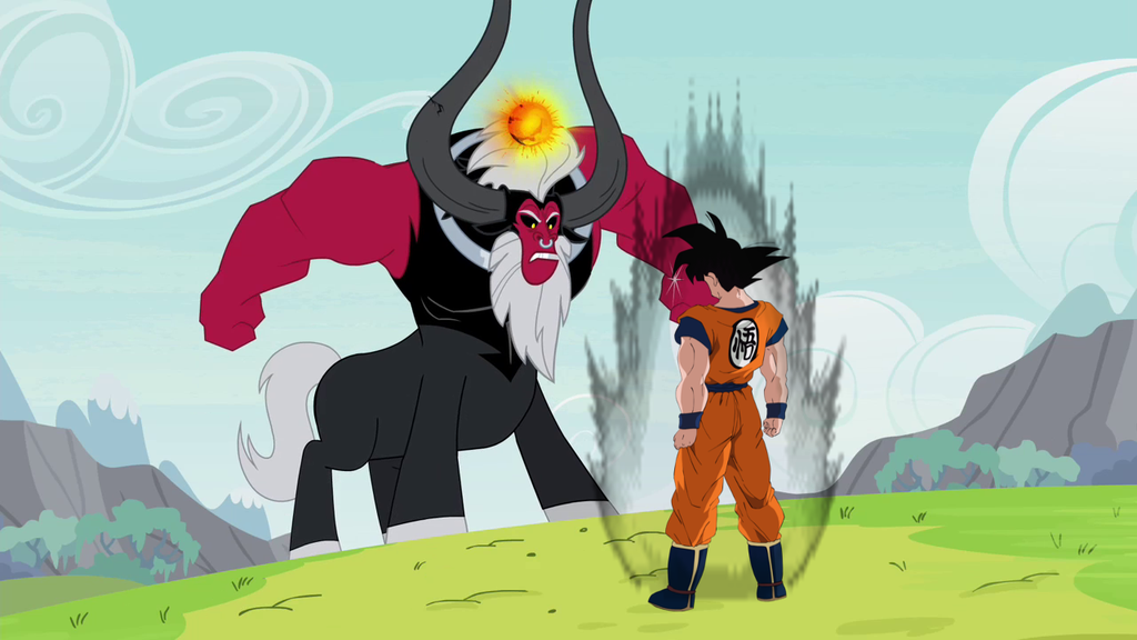 dbz  mlp goku vs tirek by shadowhedgehog