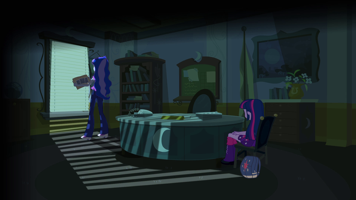 Twilight in vice-principal Luna27s offic