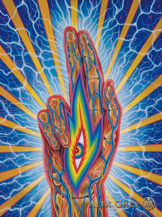 Alex Grey Blessing Hand