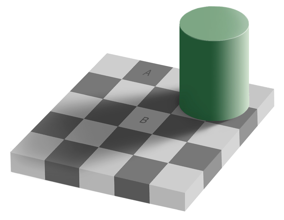 Grey square optical illusion