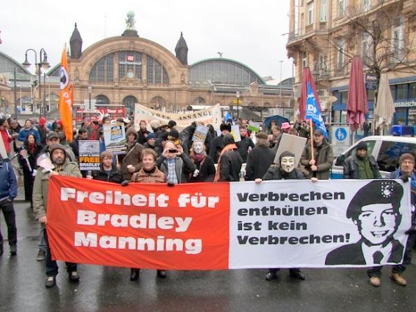 Manning-Protest Frankfurt