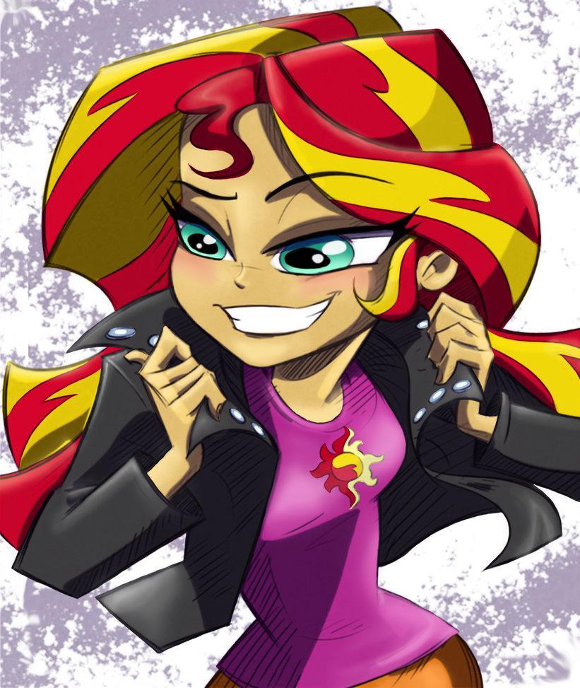 sunset shimmer  painted screenshot  by d