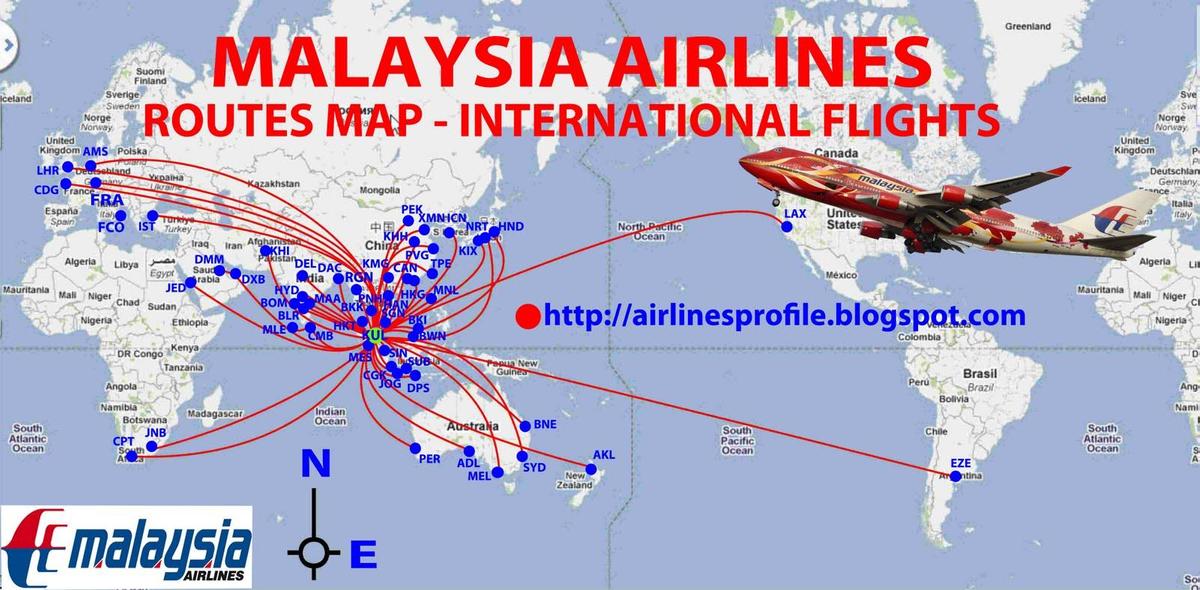 Malaysia2BAirlines2Broutes2Bmap