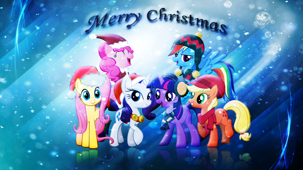 mlp christmas wallpaper by ameliasharppo