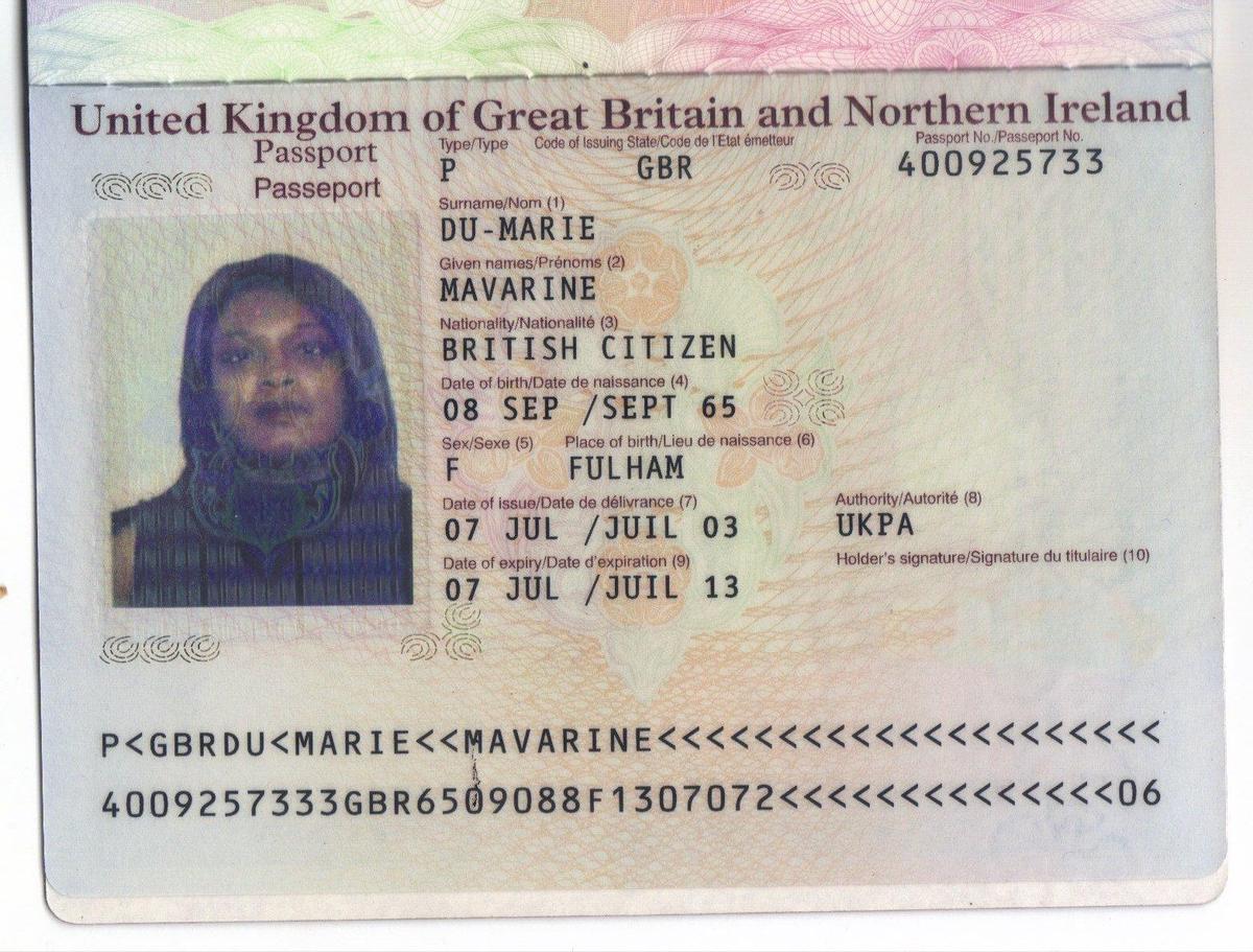 mavarine du marie passport details